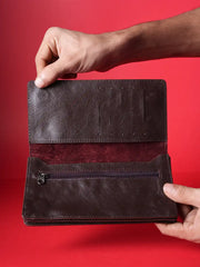 Horizon Dual-Tone Unisex Leather Long Wallet