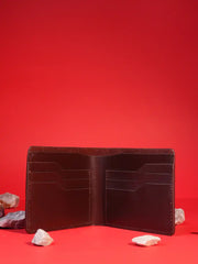 Croc-Embossed Compact Bi-Fold Wallet