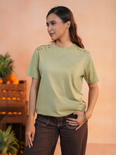 Olive Gilded Shoulder Premium Tee