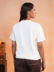 Ivory Tiara Zardozi Premium Tee