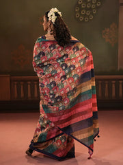 Bloom Mosaic Half-Silk Saree