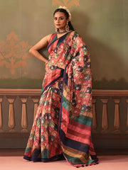 Bloom Mosaic Half-Silk Saree