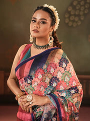 Bloom Mosaic Half-Silk Saree