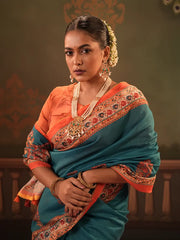 Half Silk Digital Printed Saree