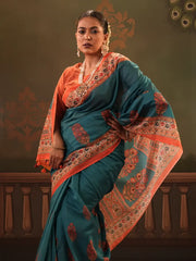 Half Silk Digital Printed Saree