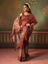 Digital Printed Half Silk Saree