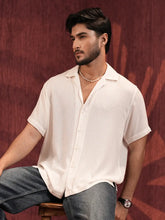 Mens short sleeve Cuban Collar Shirt