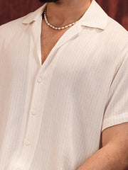 Mens short sleeve Cuban Collar Shirt