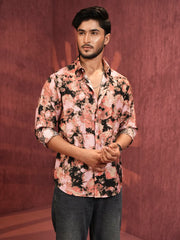 Men's Abstract Printed Casual Shirt