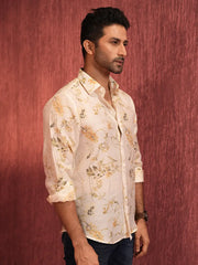 Men’s Floral Print Casual Shirt
