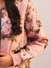Chic Floral-Print Bomber Jacket for Women