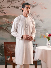 Regular Fit white Embroidered Panjabi