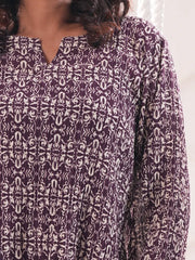 Plum Whisper Chiffon Tunic Top