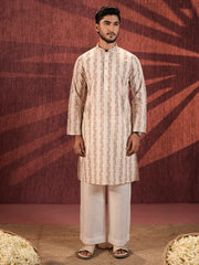 Men's Digital  Printed Cotton Panjabi