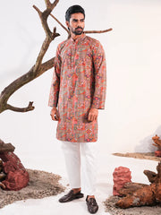 The Ethnic Fusion Digital Print Cotton Panjabi