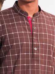 The Urban Grid Cotton Jacquard Panjabi