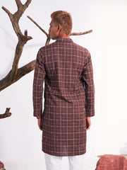 The Urban Grid Cotton Jacquard Panjabi