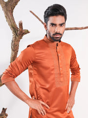 The Chanderi Rust Luxury Panjabi