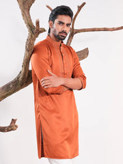 The Chanderi Rust Luxury Panjabi