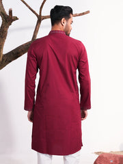 The Royal Maroon Embroidered Panjabi