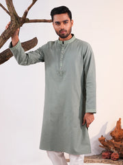 Men's Embroidered Cotton Panjabi