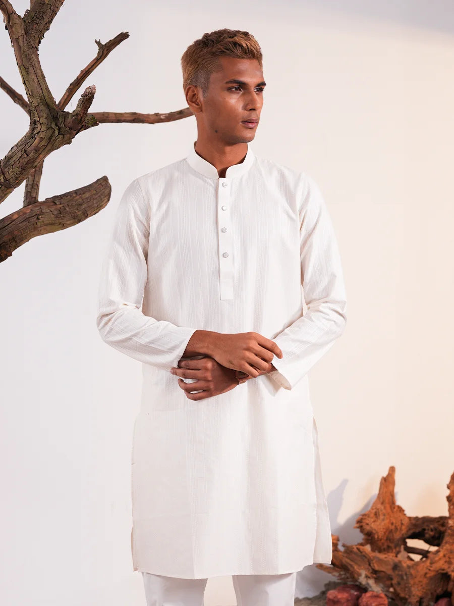 Men's Classic Cotton Embroidered Kurta