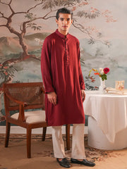 Crimson Heritage Tonal Embroidered Panjabi