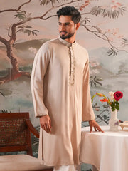 Champagne Elegance Tonal Embroidered Panjabi