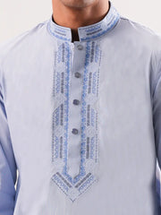 Sky Serenity Tonal Embroidered Panjabi