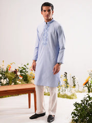 Sky Serenity Tonal Embroidered Panjabi