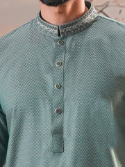 Men's Premium Cotton Jacquard Embroidered Panjabi