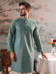 Men's Premium Cotton Jacquard Embroidered Panjabi