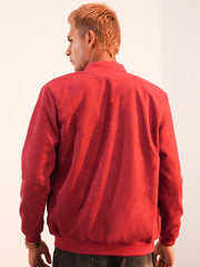 Dual-Mode Reversible Suede Velvet Bomber Jacket