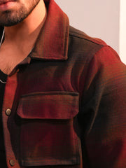 Men’s Premium Ombre Check Shirt Jacket