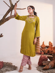 Zardozi Work Salwar Kameez with Digital Printed Dupatta Set