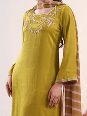 Zardozi Work Salwar Kameez with Digital Printed Dupatta Set