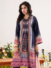 Midnight Bloom Digital Printed Shamuk Silk Ensemble