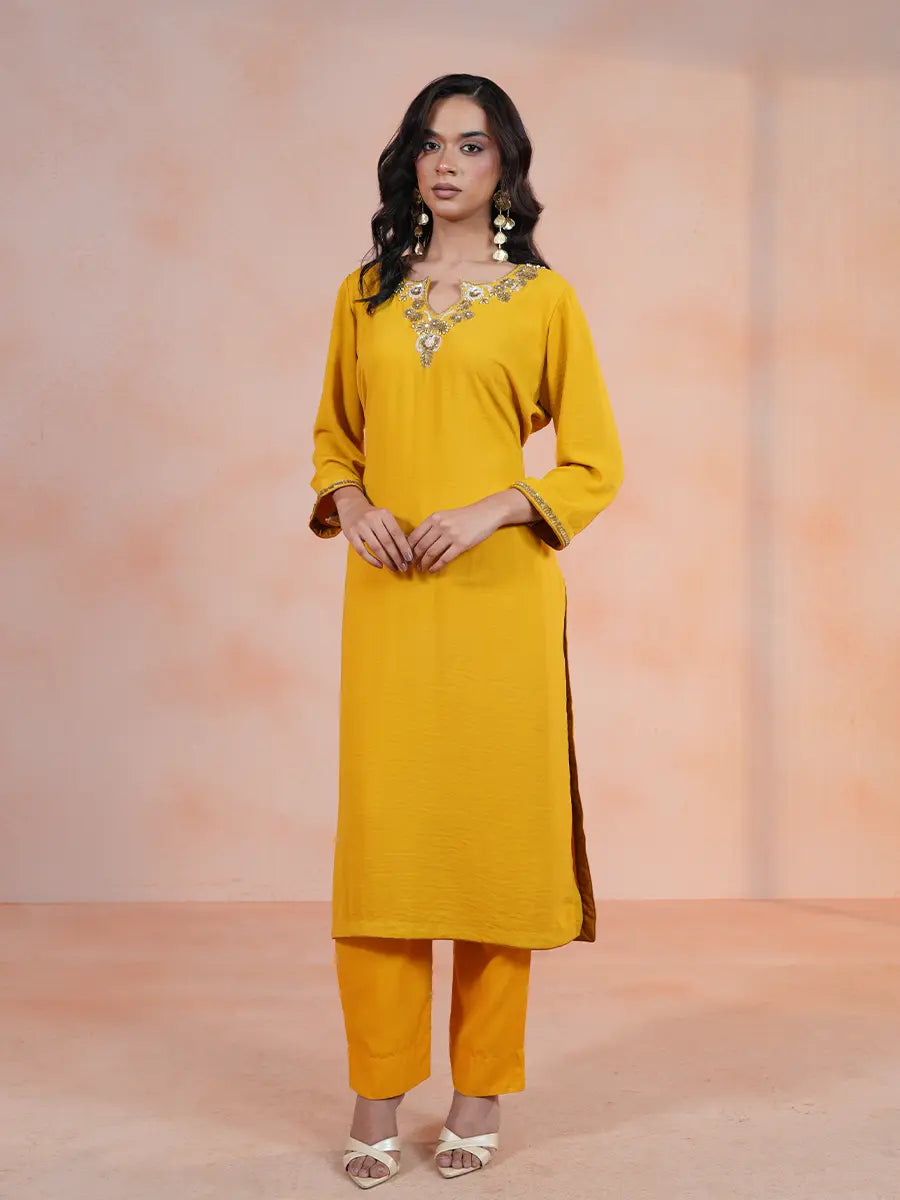 Marigold Aura Zardozi Co-Ord Set