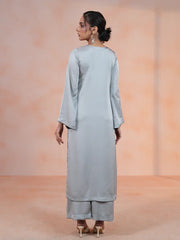 Silver Ether Zardozi Co-Ord Set