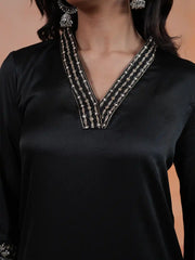 Noir Grace Zardozi Crepe Silk Suit Set