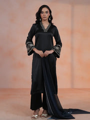 Noir Grace Zardozi Crepe Silk Suit Set