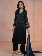 Noir Grace Zardozi Crepe Silk Suit Set