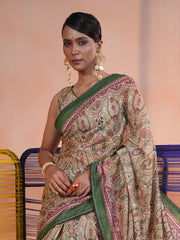Royal Paisley Glass Work Saree