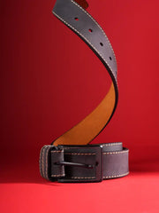 Maverick Contrast-Stitch Suede Casual Belt