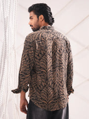 Leaf Weave Jacquard Shirt