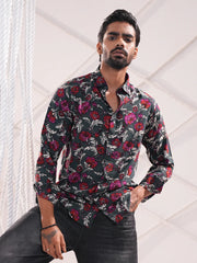 Midnight Bloom Printed Shirt