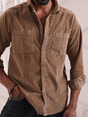 Men’s Classic Corduroy Double Pocket Shirt