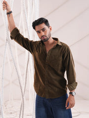 Men’s Classic Corduroy Double Pocket Shirt