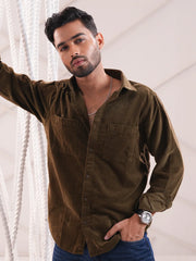 Men’s Classic Corduroy Double Pocket Shirt
