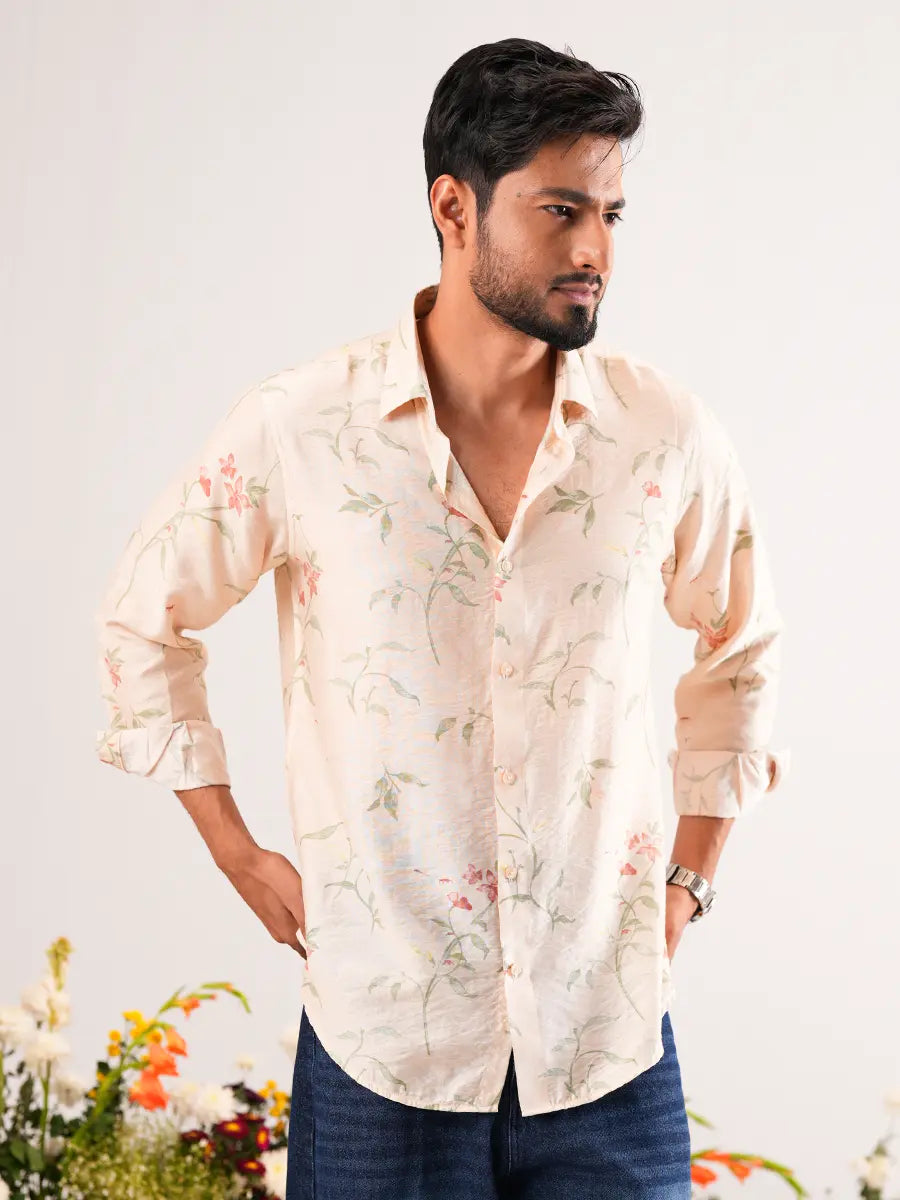 Peach Meadow Artisan Crinkle Shirt